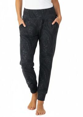 Athleta Pants Salutation Textured Jogger Dreamweaver Black Womens Size M